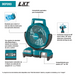 Makita DCF203Z 18V LXT Lithium-Ion Cordless 9-1/4" Fan (Tool Only) - Image 2