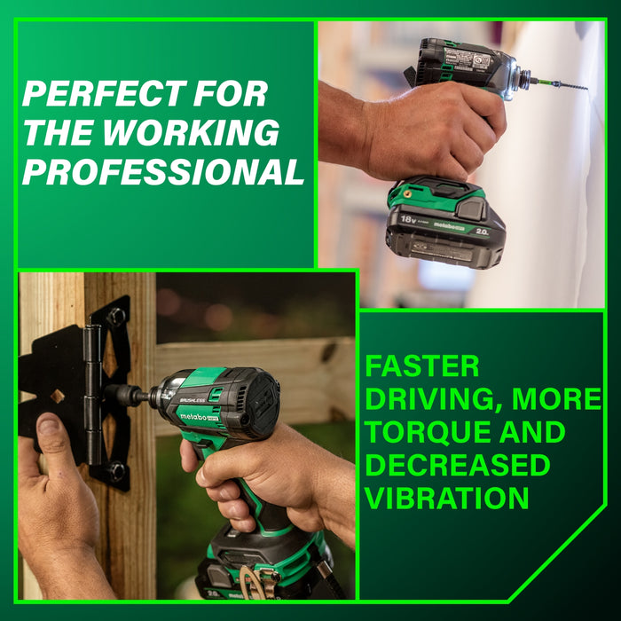 Metabo HPT WH18DCM 18V MultiVolt Triple Hammer BOLT Impact Driver Kit - Image 4