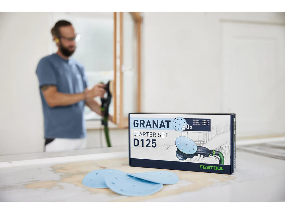 Festool 578668 D125 GR-Set Granat 5" Multi-Grit Sanding Disc Starter Set - Image 2