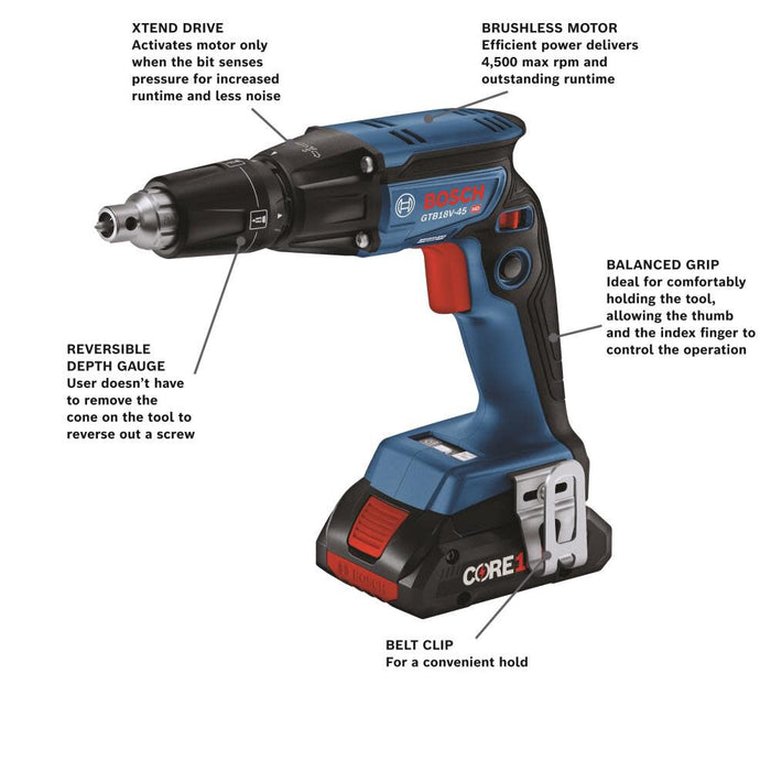 Bosch GXL18V-291B25 18V 2-Tool Combo Kit with Brushless Screwgun, Brushless Cut-Out Tool - Image 3