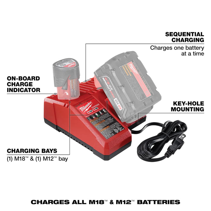 Milwaukee 48-59-1862S M18 REDLITHIUM HIGH OUTPUT XC6.0 Battery 2-Pack Starter Kit - Image 3