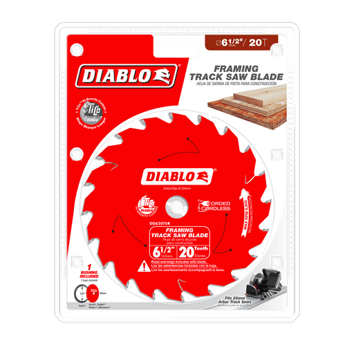 Diablo D0620TSR 6-1/2" 20-Teeth Track Saw Blade for Framing - Image 2
