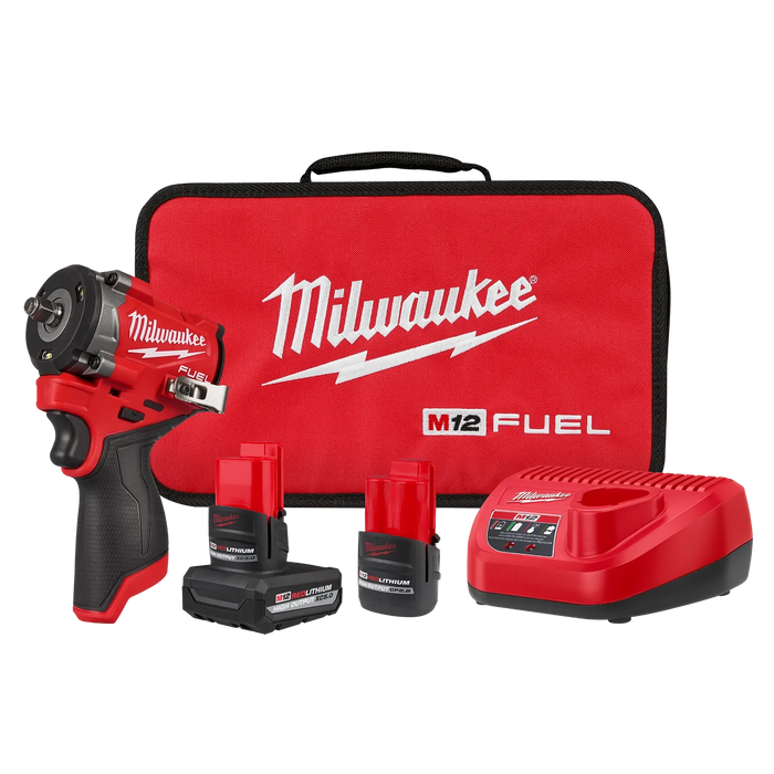 Milwaukee 2562-22 M12 FUEL Stubby 3/8" Impact Wrench Kit - Image 1