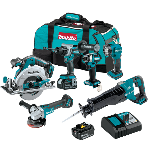 Makita XT617T 18V LXT Cordless 6-Pc Combo Kit - Image 1