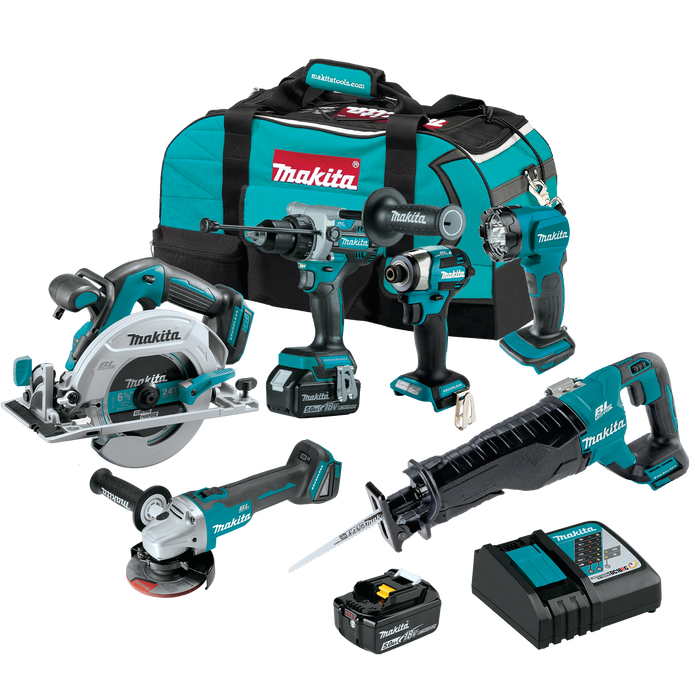 Makita XT617T 18V LXT Cordless 6-Pc Combo Kit - Image 1