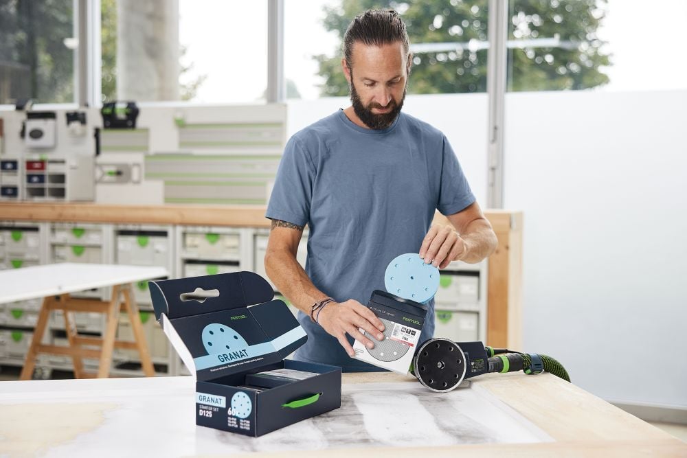 Festool 578668 D125 GR-Set Granat 5" Multi-Grit Sanding Disc Starter Set - Image 2