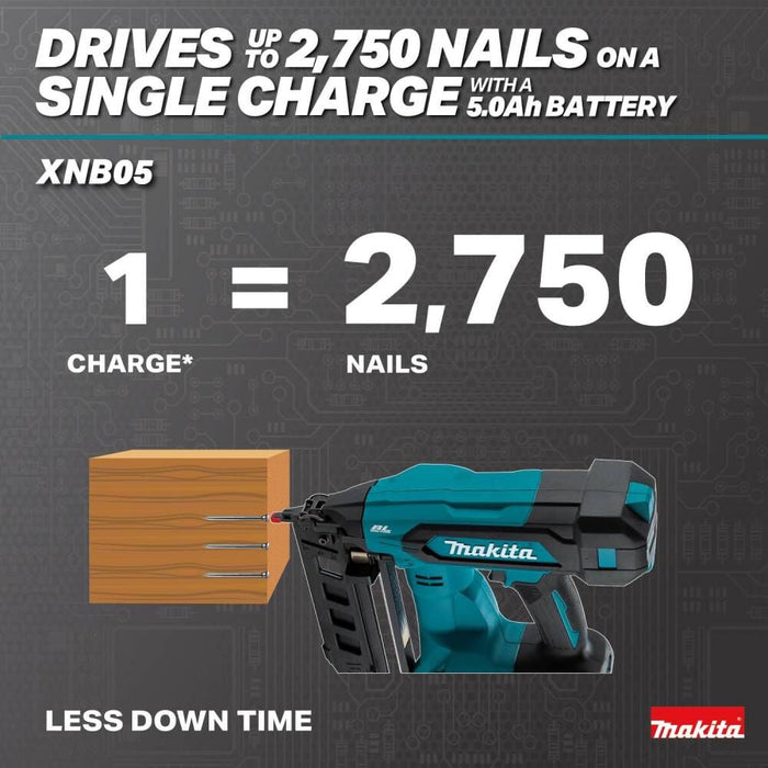 Makita XNB05Z 18V LXT 16 Gauge Straight Finish Nailer (Tool Only) - Image 4