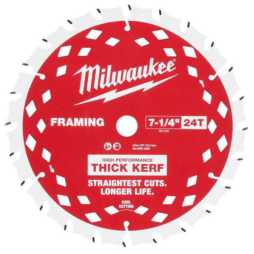 Milwaukee 48-40-0740 24T Thick Kerf Framing Circular Saw Blade - Image 1