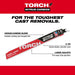 Milwaukee 48-00-5262 THE TORCH 9" x 8 TPI NITRUS Carbide Sawzall Blades - Image 2