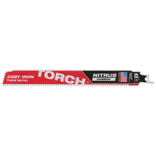 Milwaukee 48-00-5262 THE TORCH 9" x 8 TPI NITRUS Carbide Sawzall Blades - Image 1