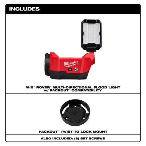 Milwaukee 2359-20 M18 ROVER Compact Folding Flood Light - Image 2