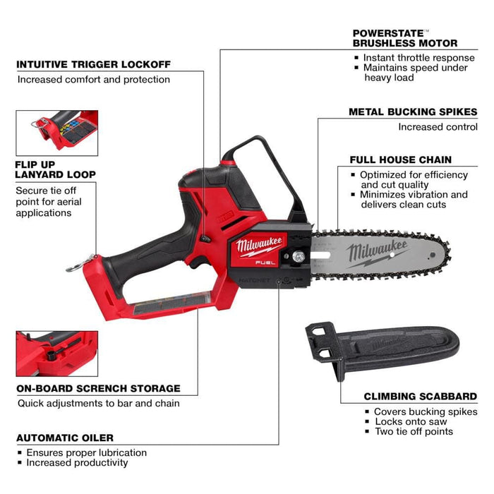 Milwaukee 3004-20 M18 FUEL HATCHET 8" Pruning Saw (Tool-Only) - Image 2