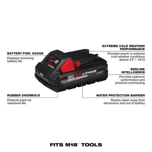 Milwaukee 48-11-1837 M18 REDLITHIUM HIGH OUTPUT CP3.0 Battery 2-Pack - Image 2