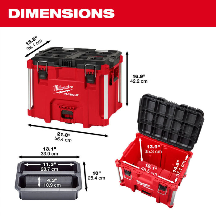 Milwaukee 48-22-8423 PACKOUT XL Tool Box - Image 3