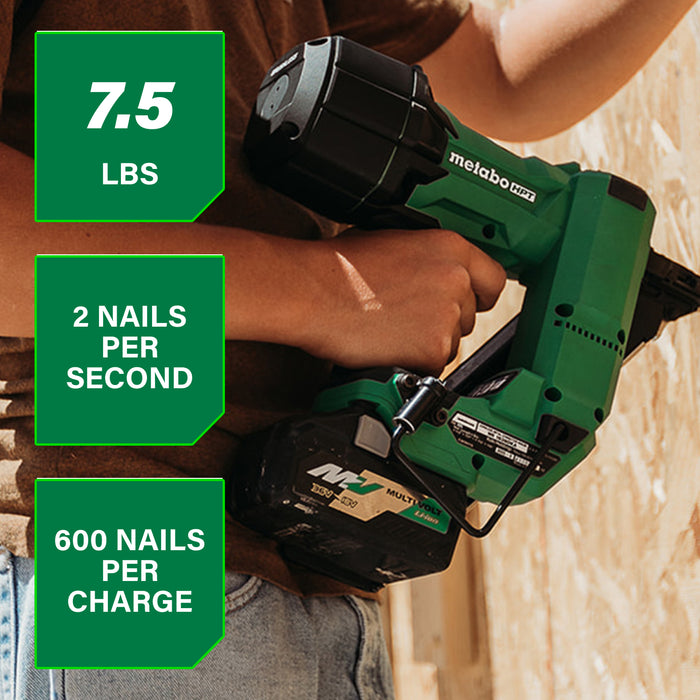 Metabo HPT R1838DKAM 18V MultiVolt Brushless 1-1/2" Metal Connector Nailer Kit  Image 4