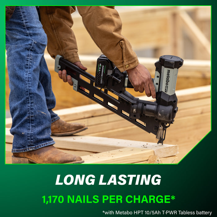 Metabo HPT NR1890DRBQRY 18V Cordless 21 Degree Plastic Strip Framing Nailer Kit - Image 6