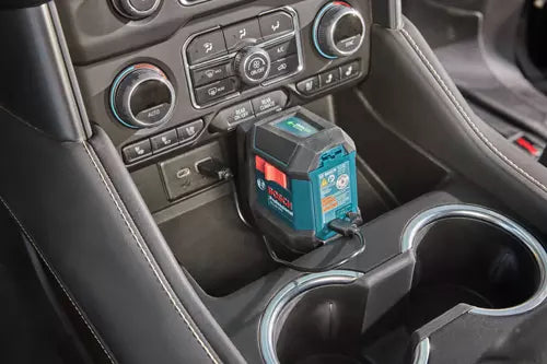 BOSCH GLL50-20G Green-Beam Self-Leveling Cross-Line Laser - 50 Ft Range, Magnetic Mount, IP55 Rated