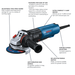 Bosch GWS12-450PBD Professional 4-1/2" Angle Grinder - Image 2