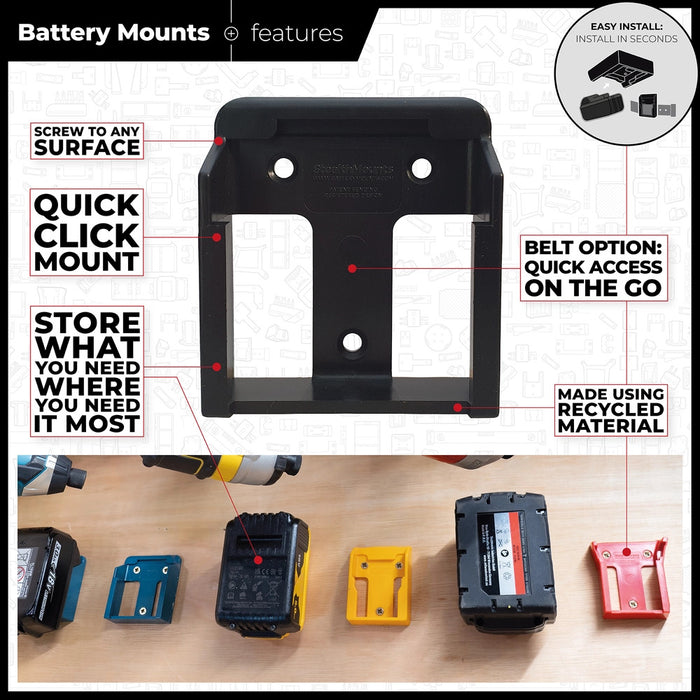 StealthMounts Makita Blue Battery Mount 6 Pack - Image 5