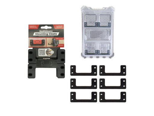 StealthMounts Cleat 'n' Feet Black Mounting Cleat 6 Pack - Image 1