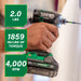 Metabo HPT WH18DCM 18V MultiVolt Triple Hammer BOLT Impact Driver Kit - Image 3