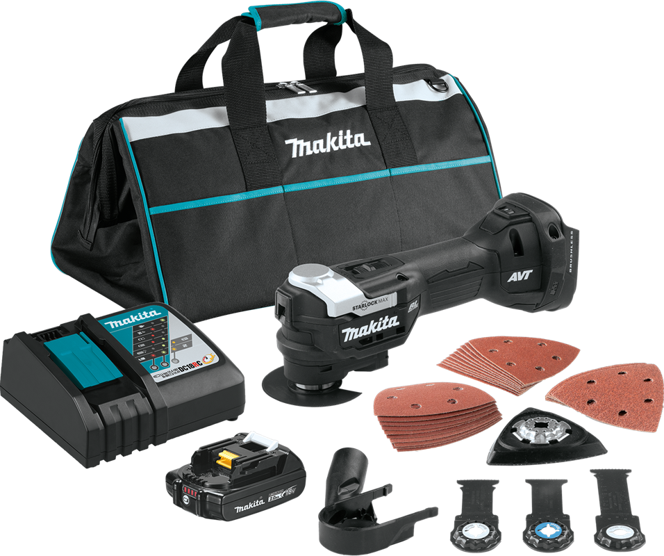 Makita XMT04R1B 18V LXT Brushless Sub-Compact Multi-Tool Kit — Coastal Tool