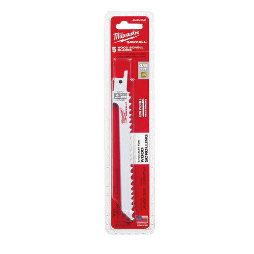 Milwaukee 6" x 4/6 TPI Wood Cutting Sawzall Blades - Image 1