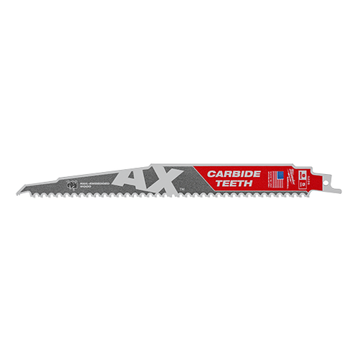 Milwaukee 48-00-5226 AX 5 TPI x 9" Carbide Teeth Sawzall Blade - Image 1