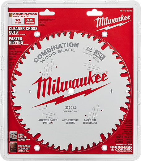 Milwaukee 48-40-1026 10" 50T Combination Circular Saw Blade - Image 1