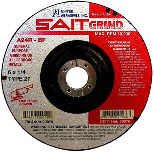 United Abrasives - Sait 20079 6" x 1/4" General Purpose Grinding Wheel
