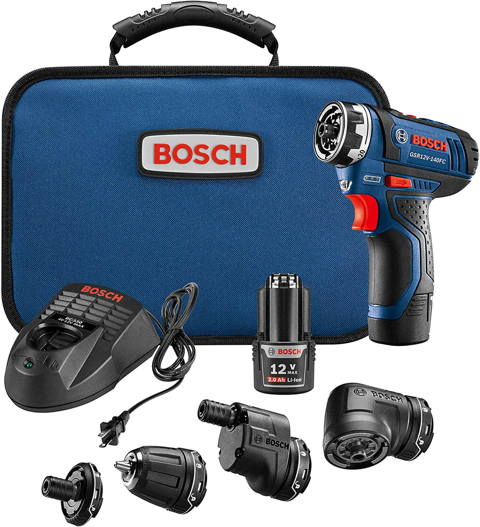91AeDZbf-rL.  BOSCH GSR12V-140FCB22 12V MAX Flexiclick 5-In-1 Drill/Driver System main image 1