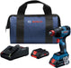 Bosch GDX18U-1800CB25 18V EC Brushless Connected-Ready Freak 1/4" and 1/2" Two-In-One Bit/Socket Impact Driver Kit