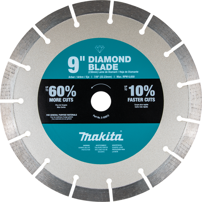 Makita E-02973 9" Ultra-Premium Plus Diamond Blade, Segmented, General Purpose
