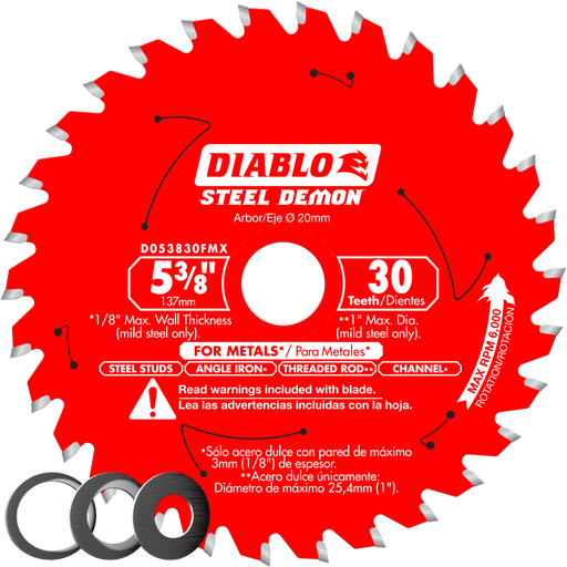 Diablo D053830FMX 5-3/8" x 30 Tooth Carbide-Tipped Saw Blade for Metal - Image 1