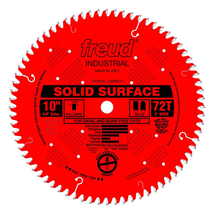 Freud LU95R010 10" Coated Solid Surface Blade