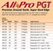 Olson All Pro PGT Premium Band Saw Blade Chart