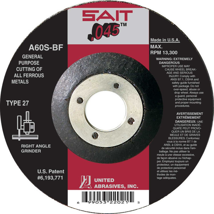 United Abrasives - Sait 22021 4-1/2" x 0.045" General Purpose Cutting Wheel