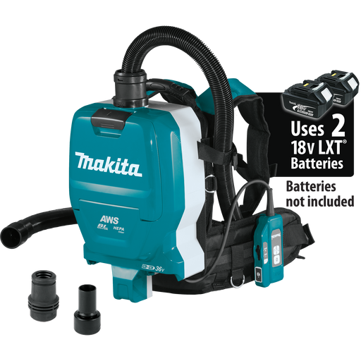 Makita XCV10ZX 18V X2 (36V) LXT Backpack Dry Dust Extractor (Tool Only) - Image 1
