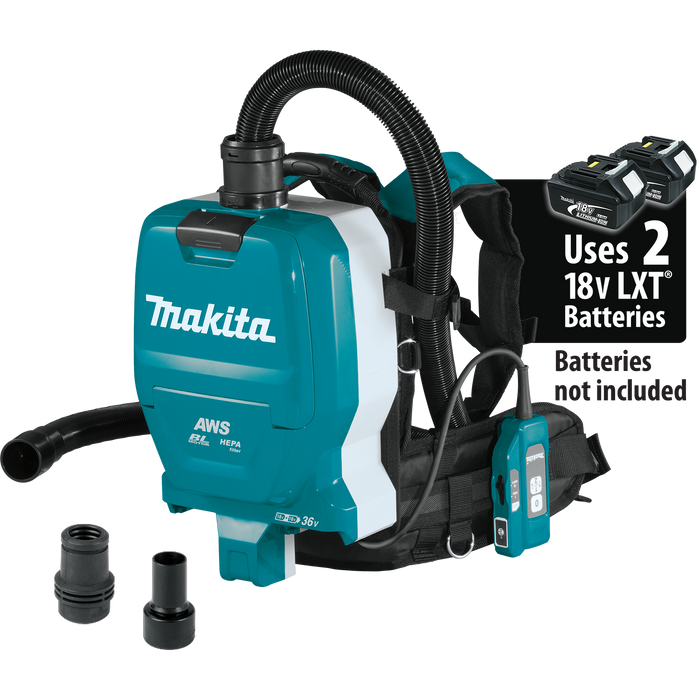 Makita XCV10ZX 18V X2 (36V) LXT Backpack Dry Dust Extractor (Tool
