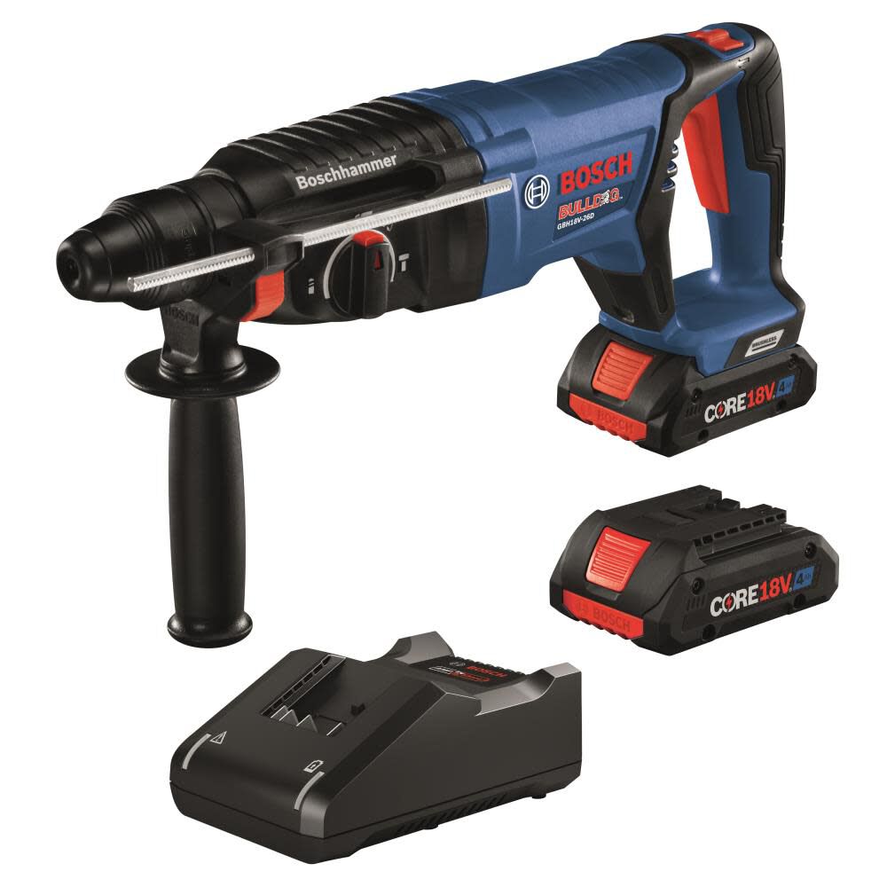 Bosch GBH18V-26DK25 18V EC Brushless SDS-Plus Bulldog 1" Rotary Hammer ...