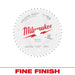 Milwaukee 48-40-0627 6-1/2" 48T Fine Finish Track Saw Blade - Image 1