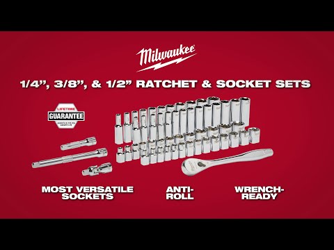 Milwaukee 48-22-9486 1/4" & 3/8" Drive 106pc SAE & Metric Ratchet & Socket Set - Video 1