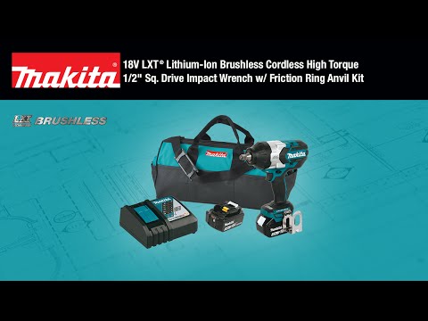 Makita XWT08Z 18V LXT High Torque 1/2" Square Drive Impact Wrench (Tool Only) - Video 1