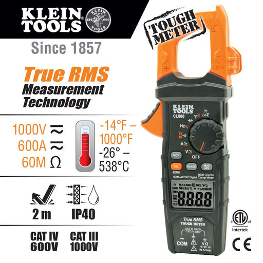 Klein CL800 Digital Clamp Meter - Image 2