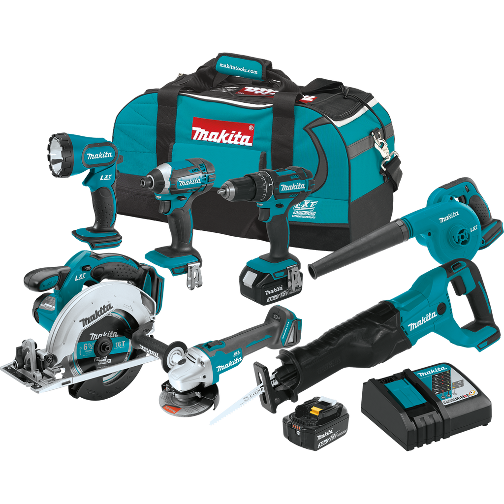 Makita XT706 18 Volt LXT 7-Tool Cordless Combo Kit — Coastal Tool