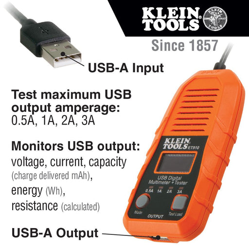 Klein ET910 USB-A Digital Meter and Tester - Image 2