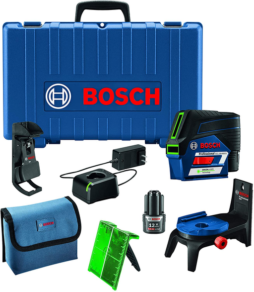 Bosch GCL100-80CG 12V Max Connected Green-Beam Cross-Line Laser with Plumb Points - Image 2