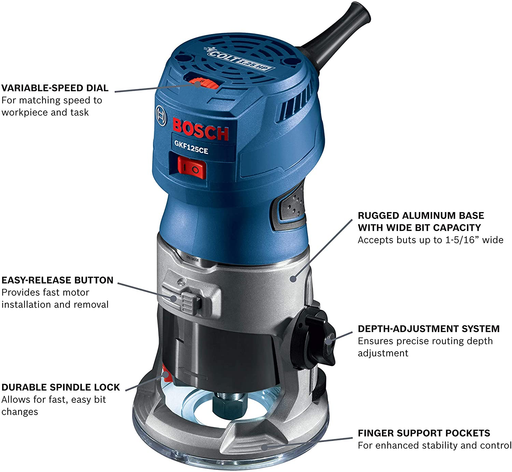 Bosch GKF125CEN Colt 1.25 HP (Max) Variable-Speed Palm Router - Image 2
