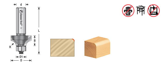 Amana 49524 Corner Round Router Bit - Image 3