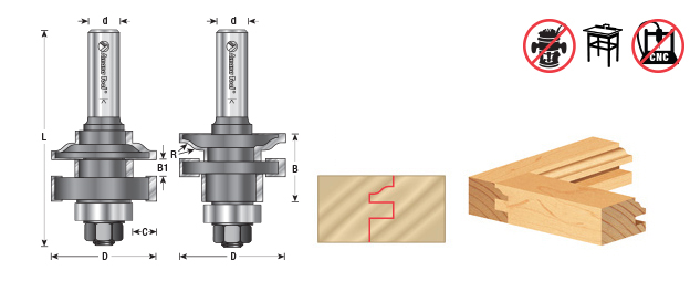 Amana 55430 Two Piece Ogee Stile & Rail Router Bit - Image 3